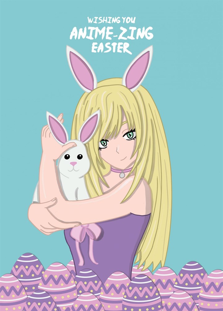 Anime Happy Easter Card