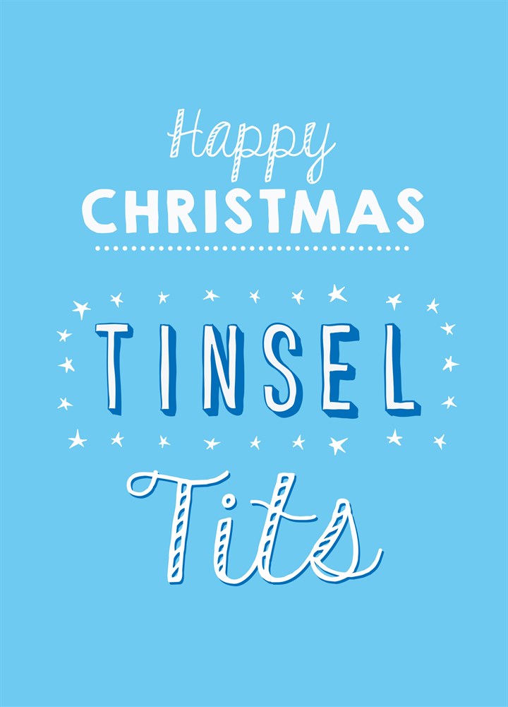 Happy Christmas Tinsel Tits Card