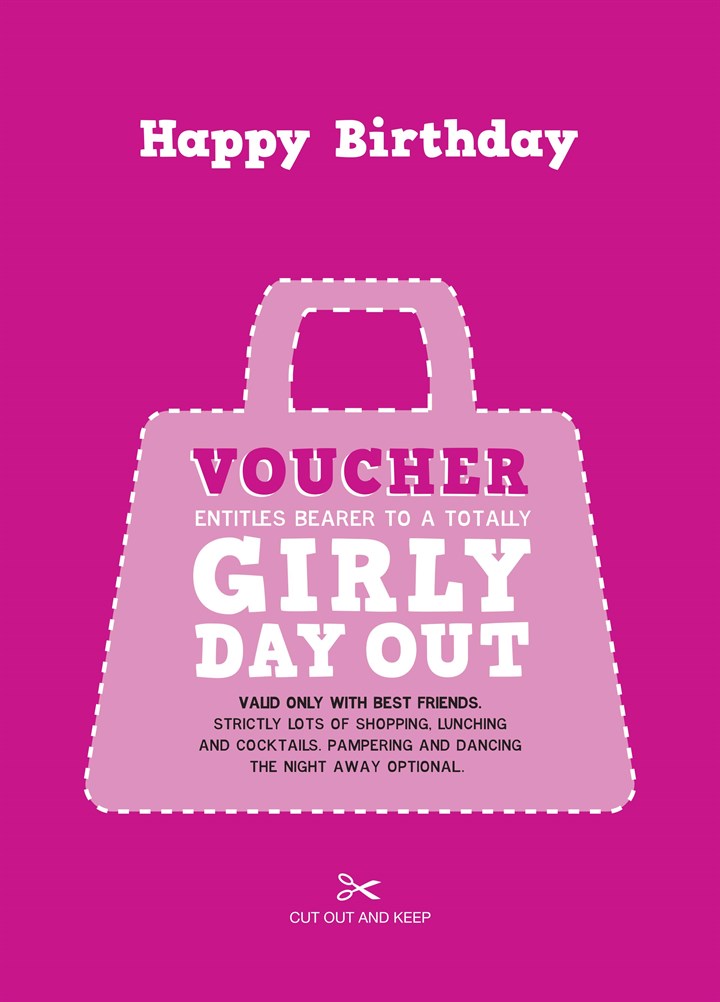 Girly Day Out Voucher Card