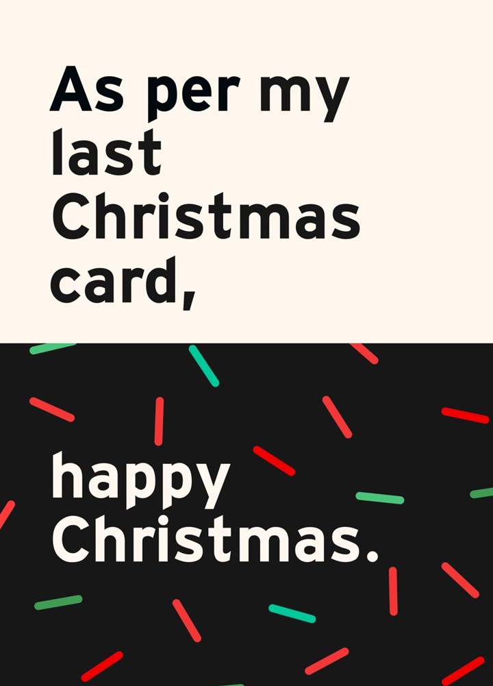 Passive Aggressive Christmas Greeting Card