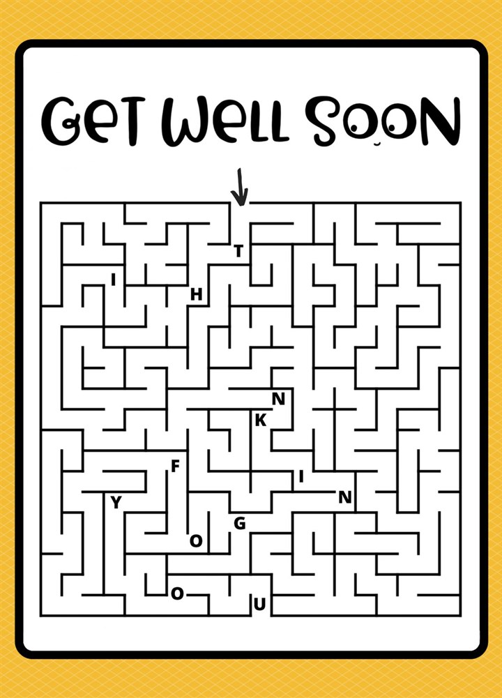 Get Well Soon Maze Card