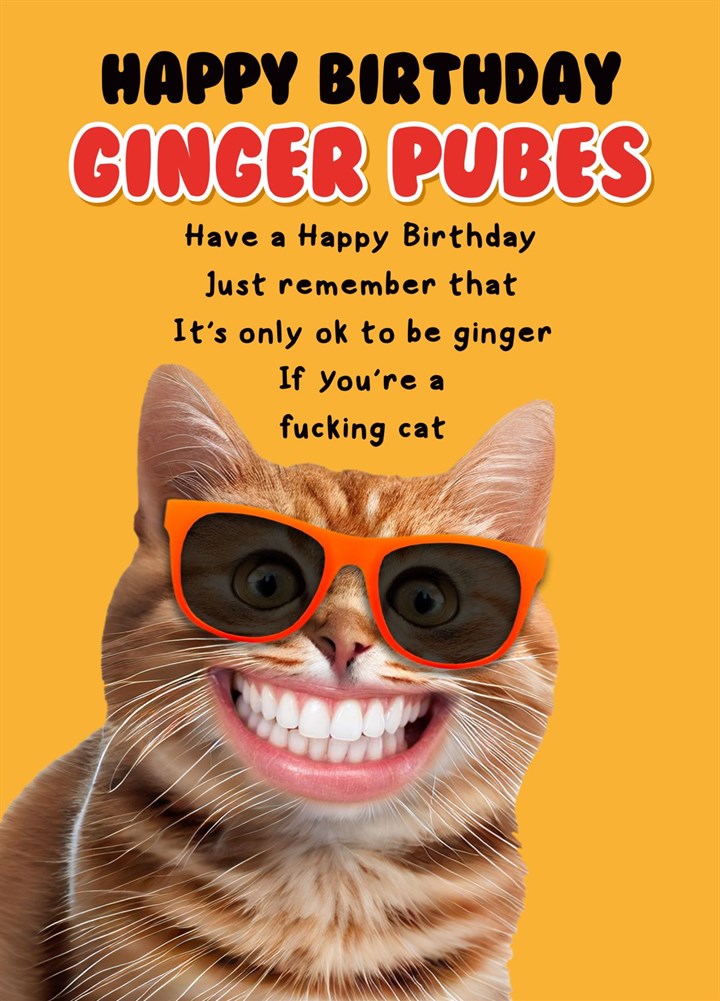 Ginger Pubes Card