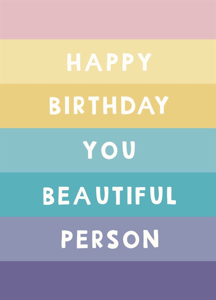 Pastel Rainbow Birthday Card