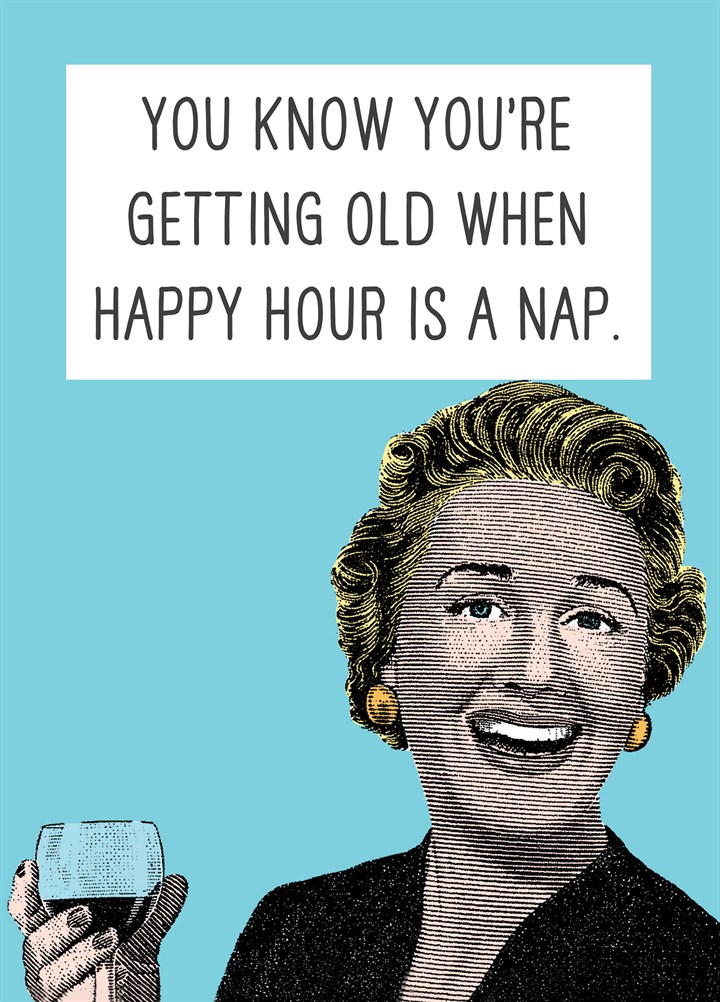 Happy Hour Is A Nap Card