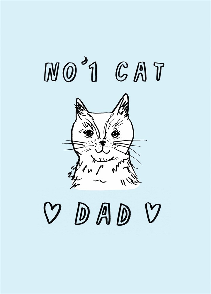 Number One Cat Dad Card