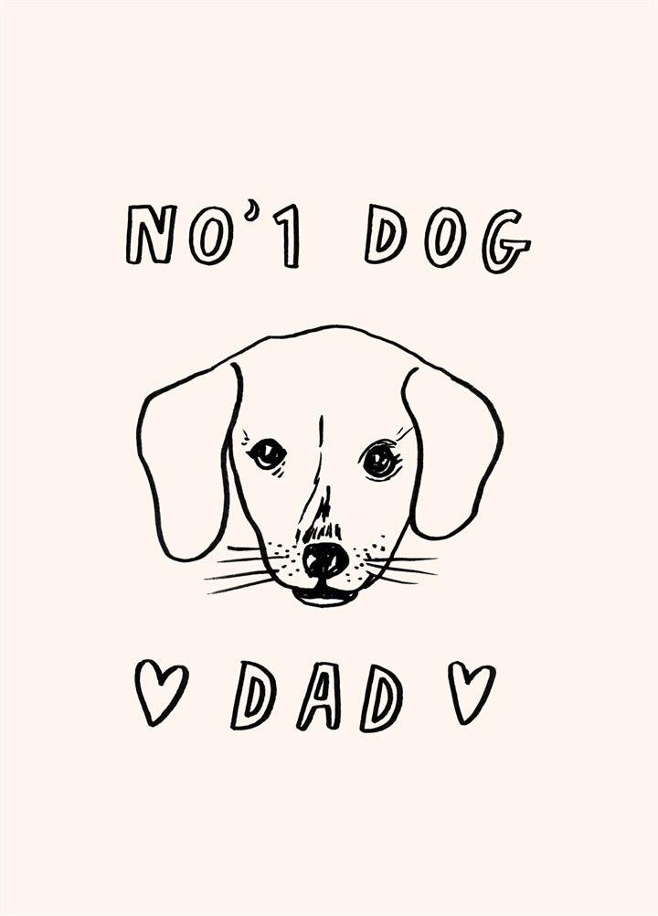 Number One Dog Dad Card