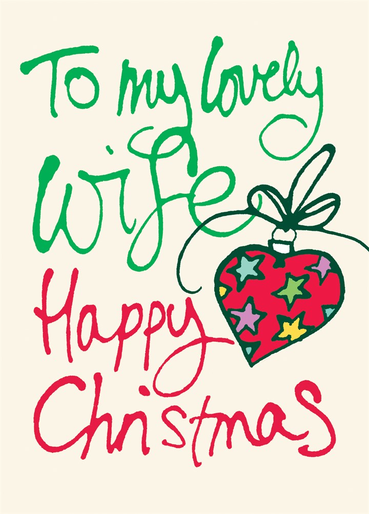Lovely Wife Christmas Card