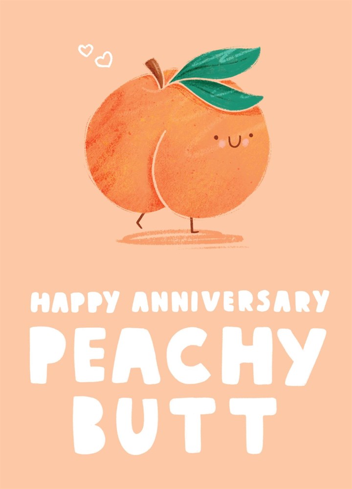 Peachy Butt Anniversary Card