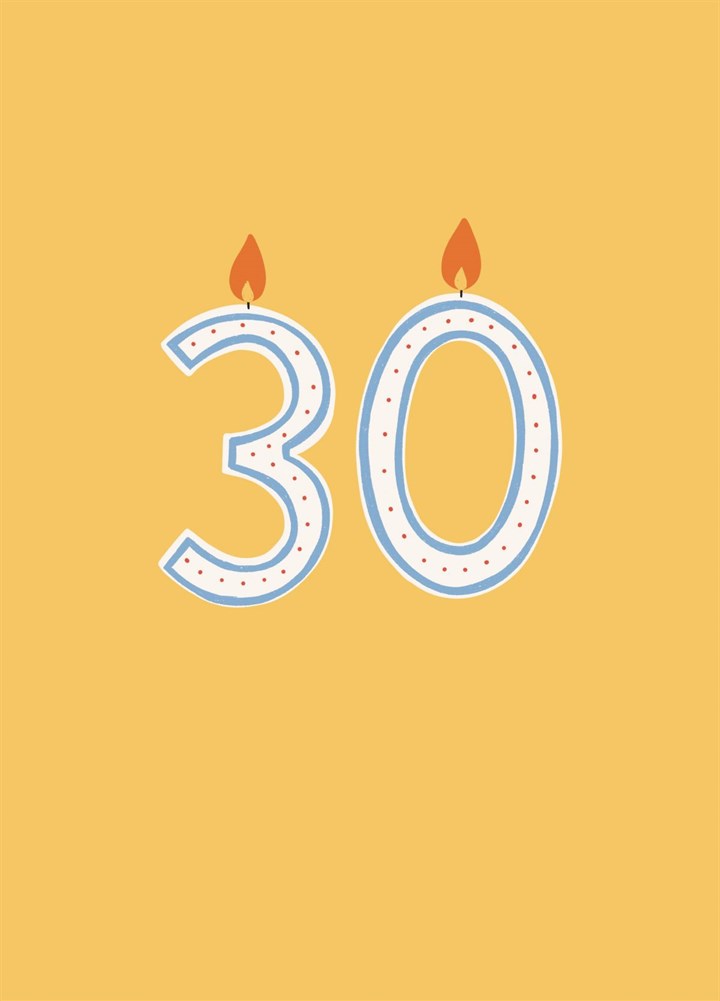 30th Birthday Candle Card