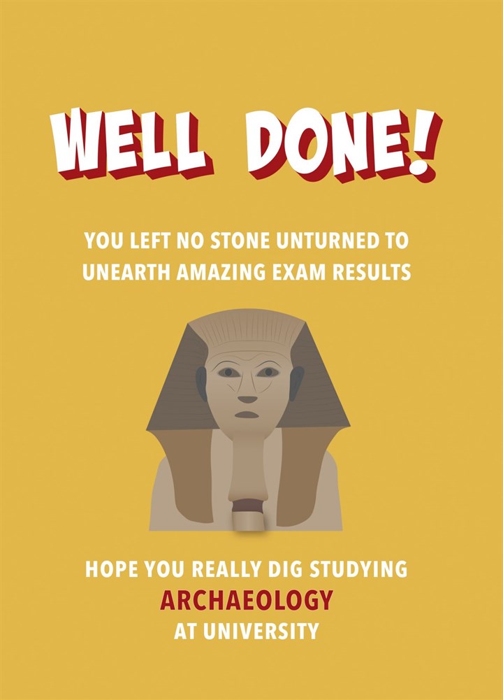 Exam Congratulations University Archaeology Card