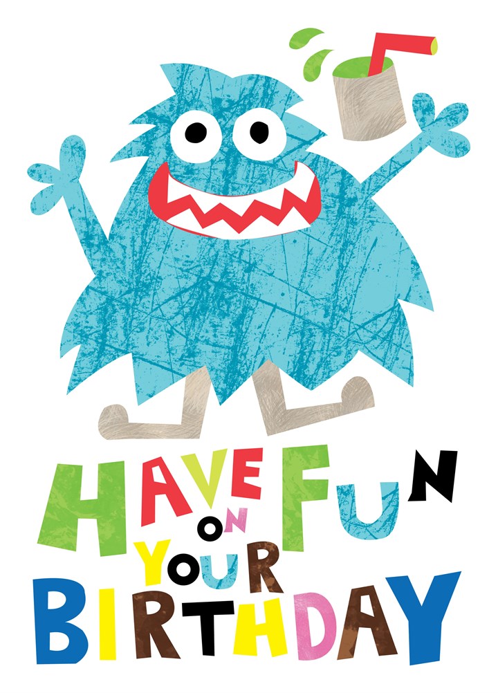Birthday Fun Monster Card