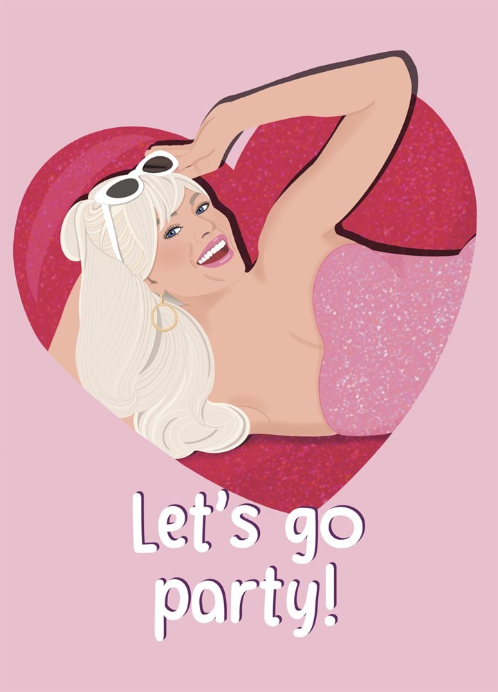 Let's Go Party - Barbie - Birthday Card
