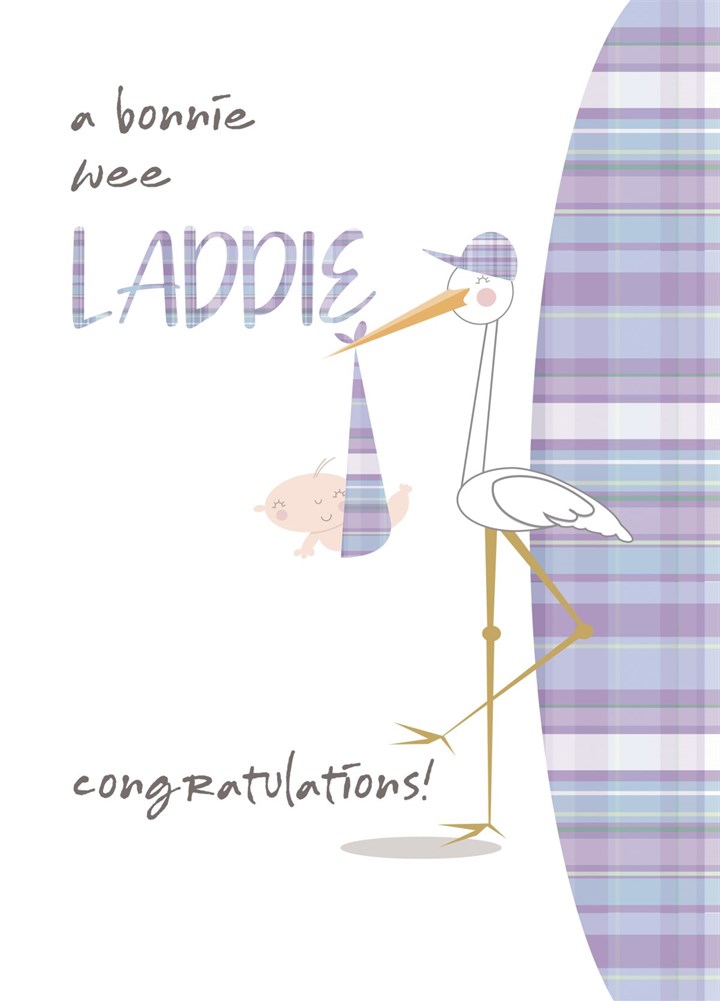 Bonnie Wee Laddie New Baby Card