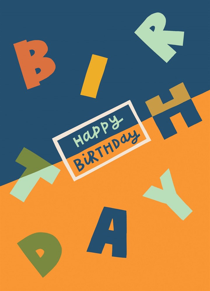 'Happy Birthday' Bold Letters Card