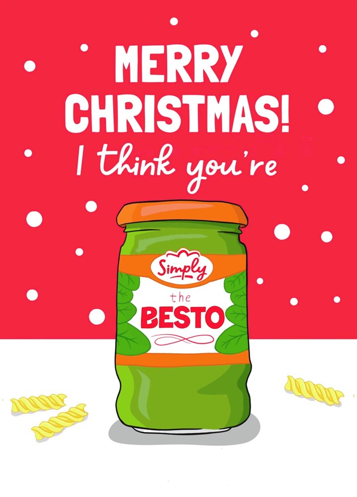 Funny Christmas Card For Pesto Lovers!
