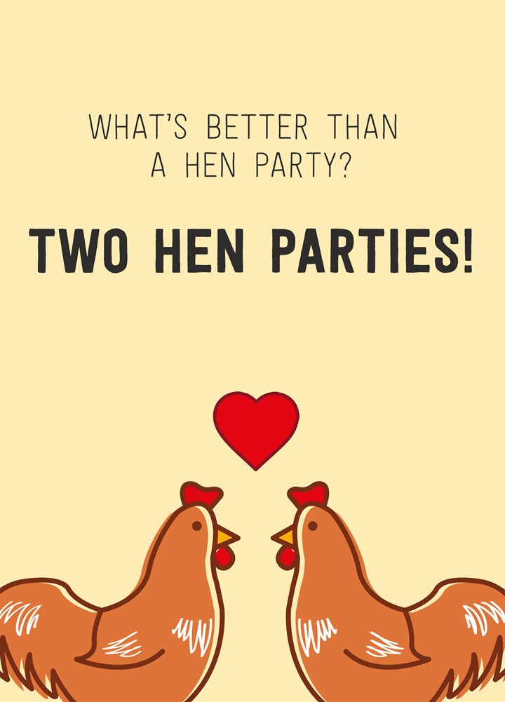 Two Hen Parties Card