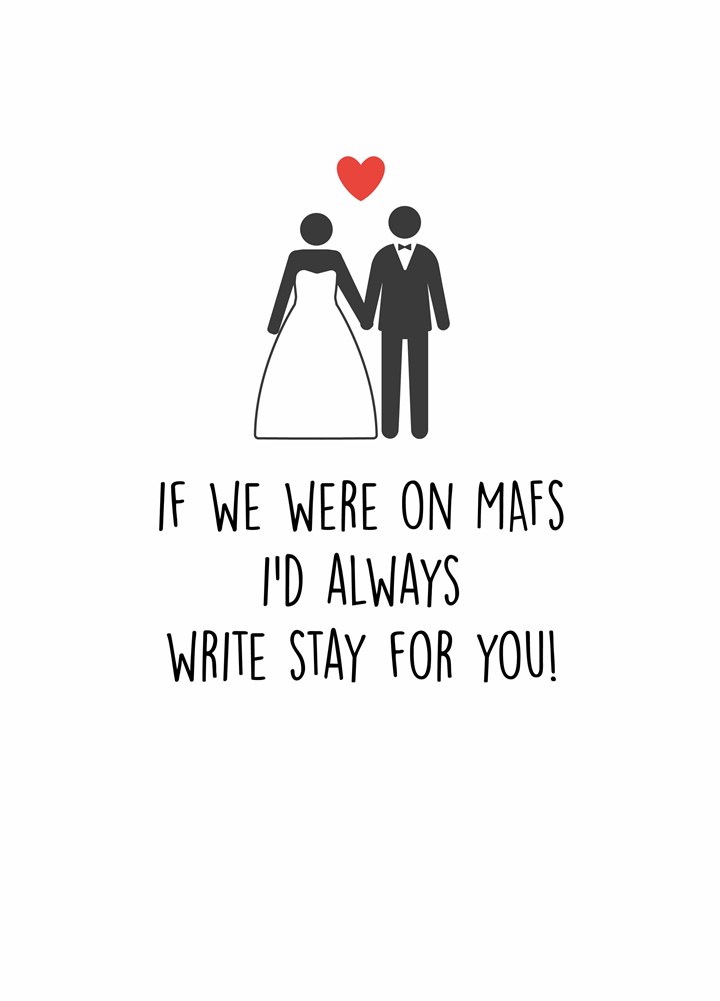MAFS Write Stay Valentine's Card