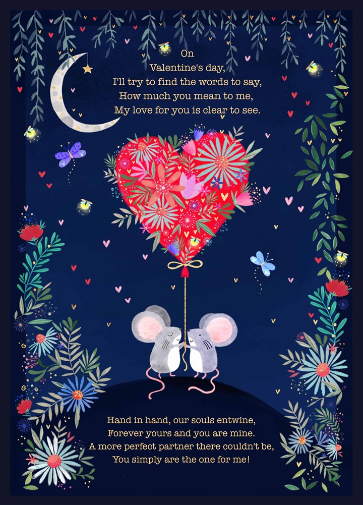Mouse Couple Verse Valentine's Card