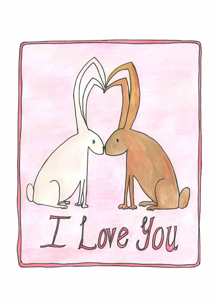 Love You Rabbits Card