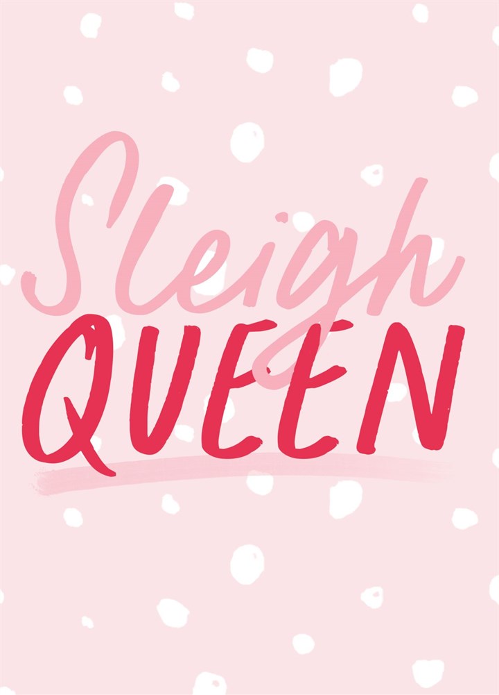 Sleigh Queen Christmas Card For Her