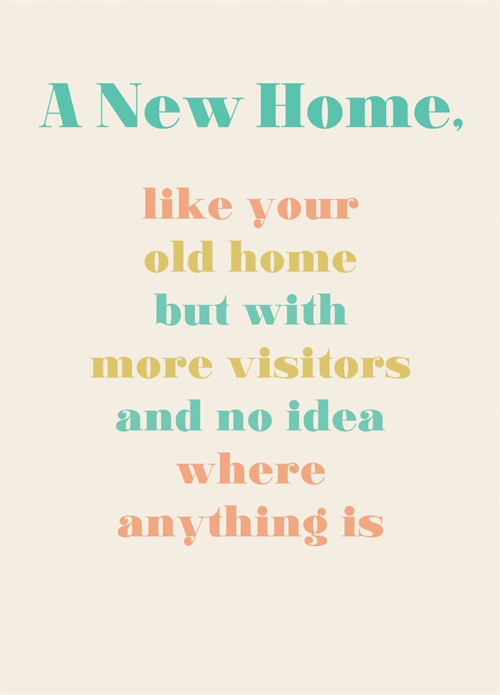 New Home Like Old Home Card