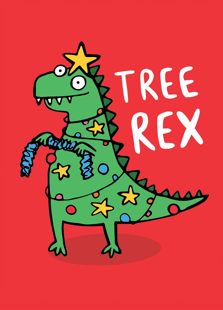 Tree Rex Christmas Card