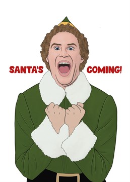 Send this fun Christmas card featuring an illustration of Will Farrell in his iconic role in the Elf Movie. Perfect for your Christmas obsessed friends and family. Designed by Bonne Nouvelle.