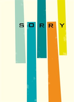 Sorry seems to be the hardest word, but not with this Art File sorry Card.  Personalise this card on the inside for your own message.