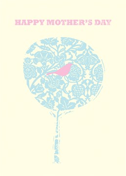 Show your Mum she's appreciated and say Happy Mother's Day with this lovely Art File card with a bird and tree design.