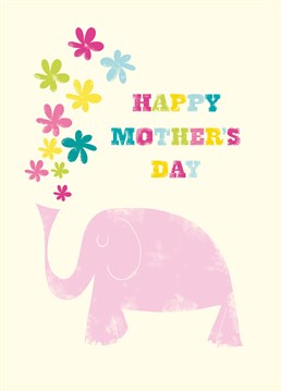 Mother's Day Elephant Flowers card by Art File.A sweet card perfect for any mumsy mum on Mother's Day.