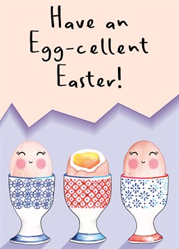 Send your loved ones Easter wishes with this Egg-cellent Easter card!
