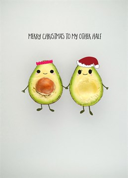 Merry Christmas To My Other Half, Christmas Card by Bold and Bright. Avo great Christmas with this pun-derful Christmas card! Perfect for your other half at Christmas time!
