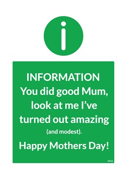 Do you want to let you mum know how well she did at raising you? Send this ideal Brainbox Candy Mother's Day card.