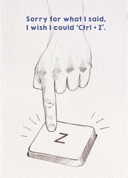 We all have mistakes that we made in our past that we wish we could Ctrl + Z away but we can't. We can however gift this Brainbox Candy card as an apology.