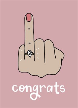 It's an almost middle finger to say congrats