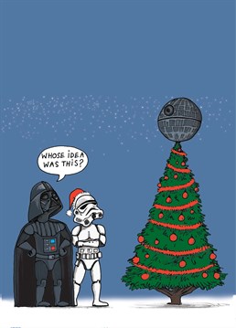 How in the Force did the Death Star get up there? This Cardinky Christmas card is perfect for any Star Wars fanatic.