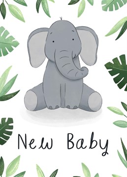 A cute illustration of a baby elephant to celebrate a special new baby! Designed by Chloe Fae Designs.