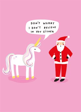 Some might say an unlikely pair� Make a loved one laugh with this humorous Christmas card designed by Scribbler.