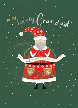 Say Merry Christmas to your Grandad with this festive Father Christmas card by Cardmix