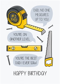 Wish your dad a happy birthday with this funny, colourful card. Designed by Creaternet.