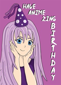 Send the birthday girl this Japanese Anime style Birthday Card. The perfect Birthday card for any anime lover you know. Designed by Cupsie's Creations.