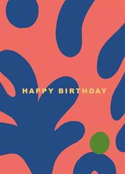 Add a splash of colour to brighten up a birthday with this contemporary, abstract design by Cub.
