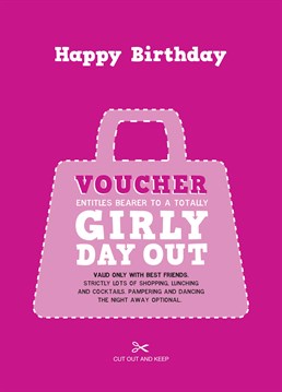 No prezzie can compete with treating your best friend to a fab birthday day out that you'll all remember! Surprise her with this cute and thoughtful design by Love Day.