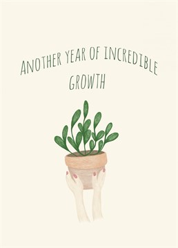 A lovely birthday card for plant lovers
