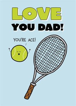 Serve up the perfect Scribbler card for a smashing, tennis-loving Dad on Father's Day.