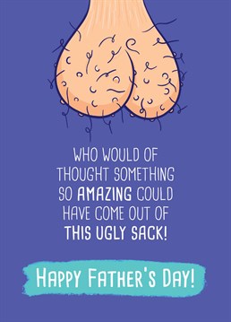 It takes some serious balls to send dad this ridiculously rude Father's Day card, designed by Scribbler.