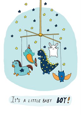 Say welcome to the world with this new little baby boy card by Forever Funny.