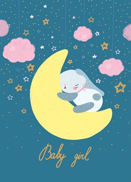 Over the moon to celebrate the arrival of a new baby girl? Send this sweet design by Forever Funny.