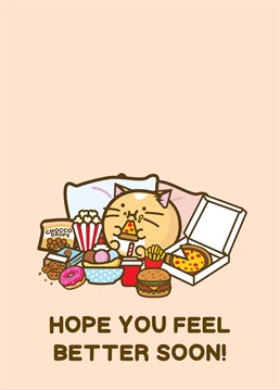You know there's something wrong when they're not stuffing their face! Wish them back to full health and appetite with this cute get well design by Fuzzballs.