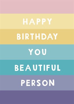 Send love and wishes to that beautiful person in your life with this pretty pastel rainbow card